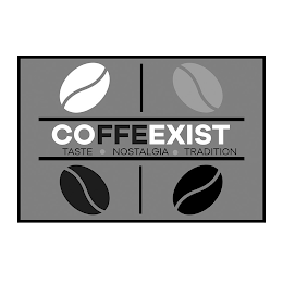 COFFEEXIST TASTE NOSTALGIA TRADITION logo