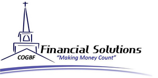 COGBF FINANCIAL SOLUTIONS "MAKING MONEYCOUNT" logo