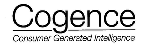 COGENCE CONSUMER GENERATED INTELLIGENCE logo