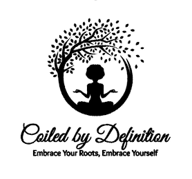 COILED BY DEFINITION EMBRACE YOUR ROOTS, EMBRACE YOURSELF logo