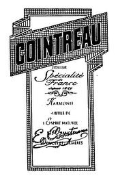 COINTREAU LIQUEUR SPECIALITE DE FRANCE DEPUIS 1849 HARMONIE SUBTILE DE L'ESPIRT NATUREL DES ORANGES DOUCES ET AMERES logo