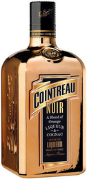 COINTREAU NOIR A BLEND OF ORANGE LIQUEUR & COGNAC IMPORTER LIQUEUR PRODUCT OF FRANCE ANGERS-FRANCE E. COINTREAU 1849 logo