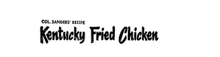 COL. SANDERS' RECIPE KENTUCKY FRIED CHICKEN logo