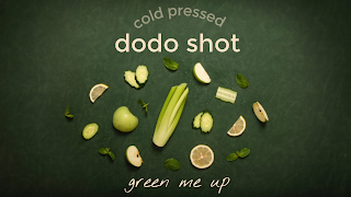 COLD PRESSED DODO SHOT GREEN ME UP logo