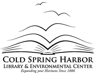 COLD SPRING HARBOR LIBRARY & ENVIRONMENTAL CENTER EXPANDING YOUR HORIZONS SINCE 1886 logo
