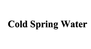 COLD SPRING WATER logo