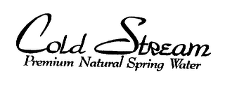 COLD STREAM PREMIUM NATURAL SPRING WATER logo