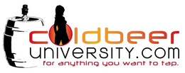 COLDBEER UNIVERSITY.COM FOR ANYTHING YOU WANT TO TAP. logo