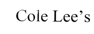 COLE LEE'S logo