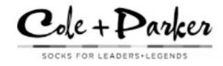 COLE + PARKER SOCKS FOR LEADERS + LEGENDS logo