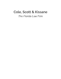 COLE, SCOTT & KISSANE THE FLORIDA LAW FIRM logo