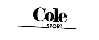 COLE SPORT logo