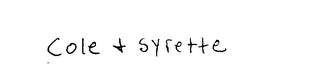 COLE & SYRETTE logo