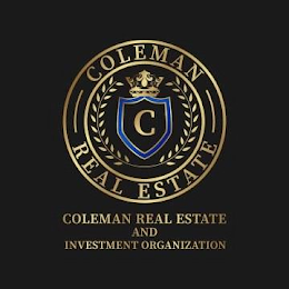 COLEMAN C REAL ESTATE COLEMAN REAL ESTATE AND INVESTMENT ORGANIZATION logo