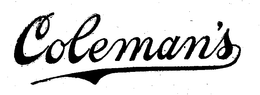 COLEMAN'S logo