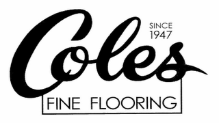 COLES FINE FLOORING SINCE 1947 logo