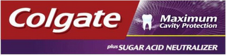 COLGATE MAXIMUM CAVITY PROTECTION PLUS SUGAR ACID NEUTRALIZER logo
