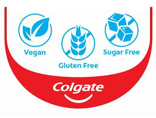 COLGATE VEGAN GLUTEN FREE SUGAR FREE logo