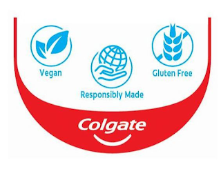 COLGATE, VEGAN, RESPONSIBLY MADE, GLUTEN FREE logo
