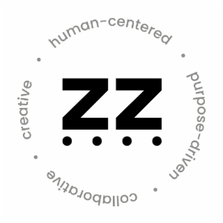 COLLABORATIVE HUMAN-CENTERED, PURPOSE-DRIVEN CREATIVE, ZZ logo