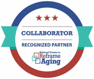 COLLABORATOR RECOGNIZED PARTNER NATIONAL CENTER TO REFRAME AGING logo