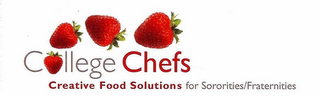 COLLEGE CHEFS CREATIVE FOOD SOLUTIONS FOR SORORITIES/FRATERNITIES logo