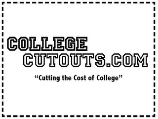 COLLEGE CUTOUTS.COM "CUTTING THE COST OF COLLEGE" logo