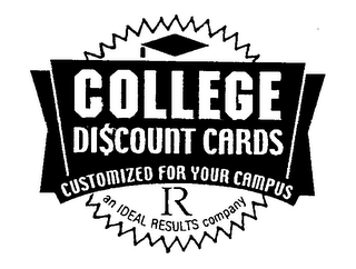 COLLEGE DISCOUNT CARDS CUSTOMIZED FOR YOUR CAMPUS IR AN IDEAL RESULTS COMPANY logo
