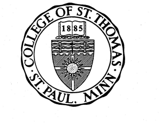 COLLEGE OF ST. THOMAS ST. PAUL, MINN 1885 logo