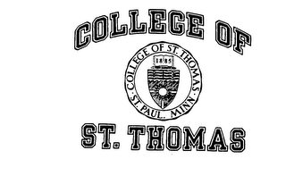 COLLEGE OF ST. THOMAS ST. PAUL, MINN 1885 logo