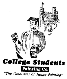 COLLEGE STUDENTS PAINTING CO. "THE GRADUATES OF HOUSE PAINTING" logo