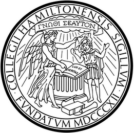 COLLEGII HAMILTONENSIS SIGILLUM FVNDATUM MDCCCX11 logo