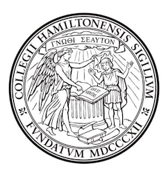 COLLEGII HAMILTONENSIS SIGILLVM FVNDATVM MDCCCXII LVX ET VERITAS logo