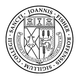 COLLEGII · SANCTI · JOANNIS · FISHER · ROFFENSIS · SIGILLUM BONITATEM ET DISCIPLINAM ET SCIENTIAM DOCE ME MM logo