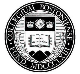 COLLEGIUM BOSTONIENSE FUND. MDCCCLXIII RELIGIONI ET BONIS ARTIBUS logo