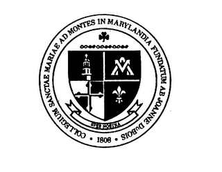 COLLEGIUM SANCTAE MARIAE AD MONTES IN MARYLANDIA FUNDATUM AB JOANNE DUBOIS 1808 SPES NOSTRA logo
