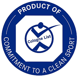 COLOGNE LIST PRODUCT OF COMMITMENT TO ACLEAN SPORT logo