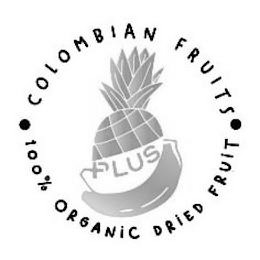 COLOMBIAN FRUITS PLUS 100% ORGANIC DRIED FRUIT logo