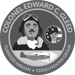 COLONEL EDWARD C. GLEED TUSKEGEE AIRMAN 332ND FIGHTER GROUP logo