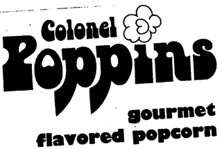 COLONEL POPPINS GOURMET FLAVORED POPCORN logo