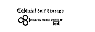 COLONIAL SELF STORAGE YOUR KEY TO SELF STORAGE logo