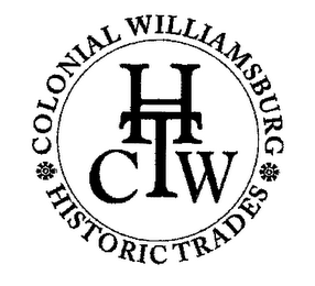 COLONIAL WILLIAMSBURG HISTORIC TRADES CWHT logo