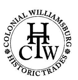 COLONIAL WILLIAMSBURG HISTORIC TRADES CWHT logo