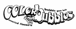COLOR BUBBLES BUBBLE GUM BALLS ASSORTED FLAVORS logo