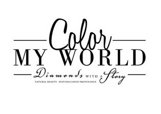 COLOR MY WORLD DIAMONDS WITH A STORY NATURAL BEAUTY. DISTINGUISHED PROVENANCE. logo