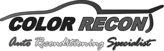 COLOR RECON AUTO RECONDITIONING SPECIALIST logo