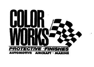 COLOR WORKS PROTECTIVE FINISHES AUTOMOTIVE AIRCRAFT MARINE logo