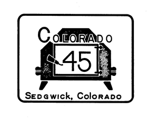 COLORADO 45 SEDGWICK, COLORADO logo