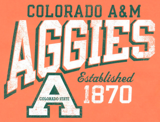 COLORADO A&M AGGIES A COLORADO STATE ESTABLISHED 1870 logo