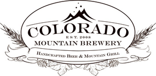 COLORADO MOUNTAIN BREWERY EST. 2008 HANDCRAFTED BEER & MOUNTAIN GRILL logo